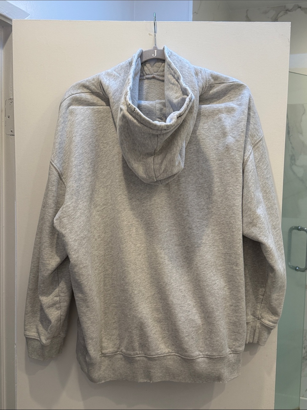 Anine Bing Grey Hoodie with Blue Appliqué - Picture 3 of 4